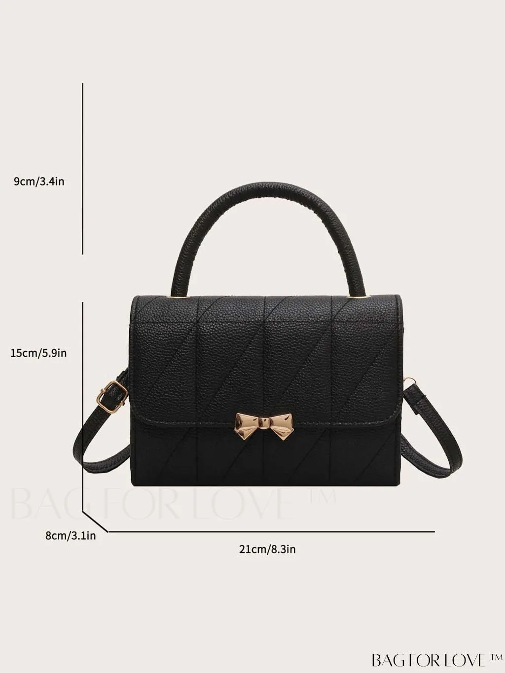 BagForLove - Stylish Handbag with Bow Embellishment and Adjustable Strap