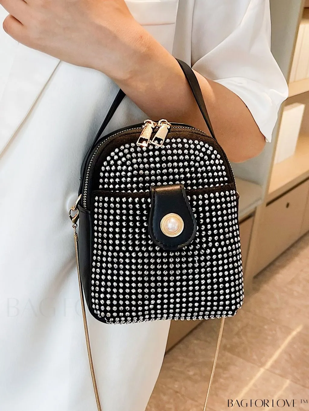 BagForLove - Stylish Large Black Studded Backpack: Perfect for Travel and Casual Wear, Womens PU Leather Fashion Shoulder Bag