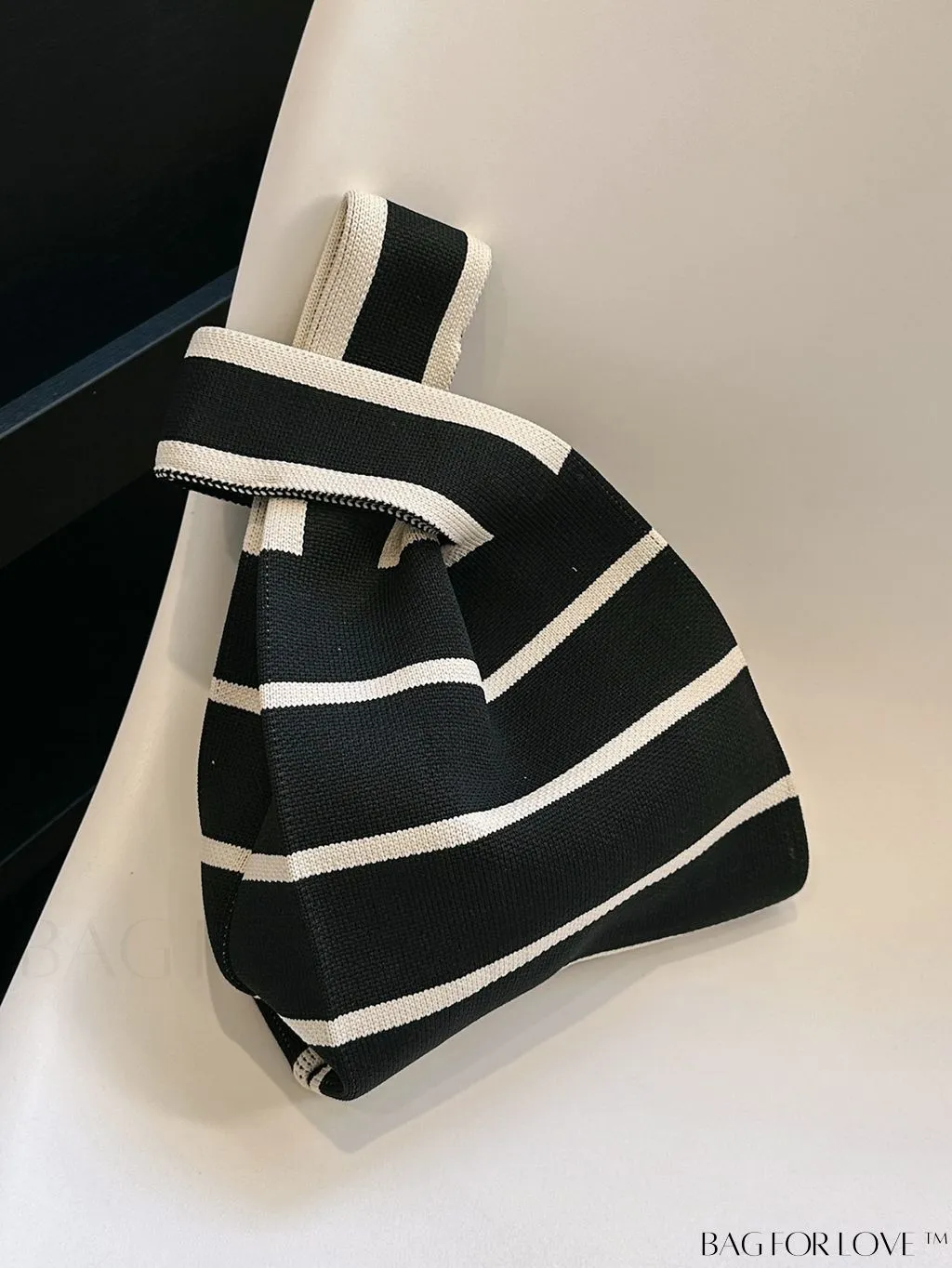 BagForLove - Stylish Mini Crochet Tote Bag with Chic Color Block Pattern