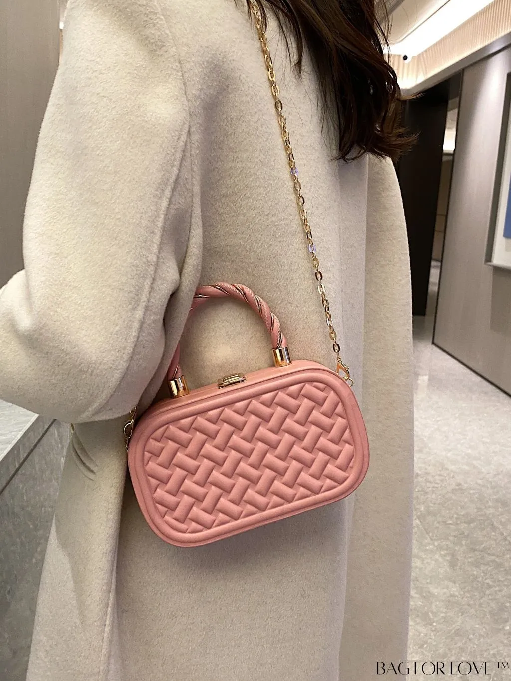 BagForLove - Stylish Mini PU Crossbody Bag featuring Unique Stitching Design