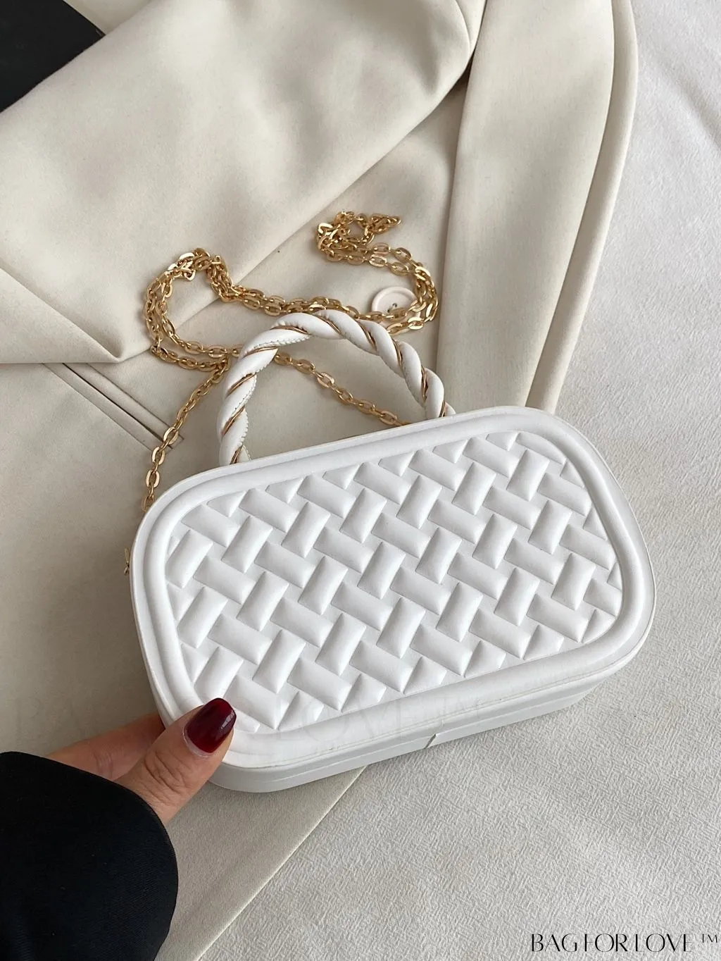 BagForLove - Stylish Mini PU Crossbody Bag featuring Unique Stitching Design