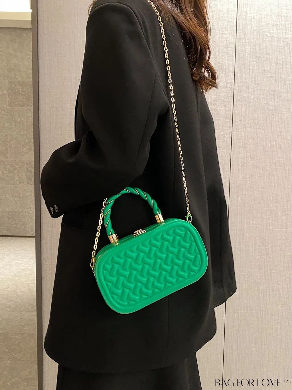 BagForLove - Stylish Mini PU Crossbody Bag featuring Unique Stitching Design