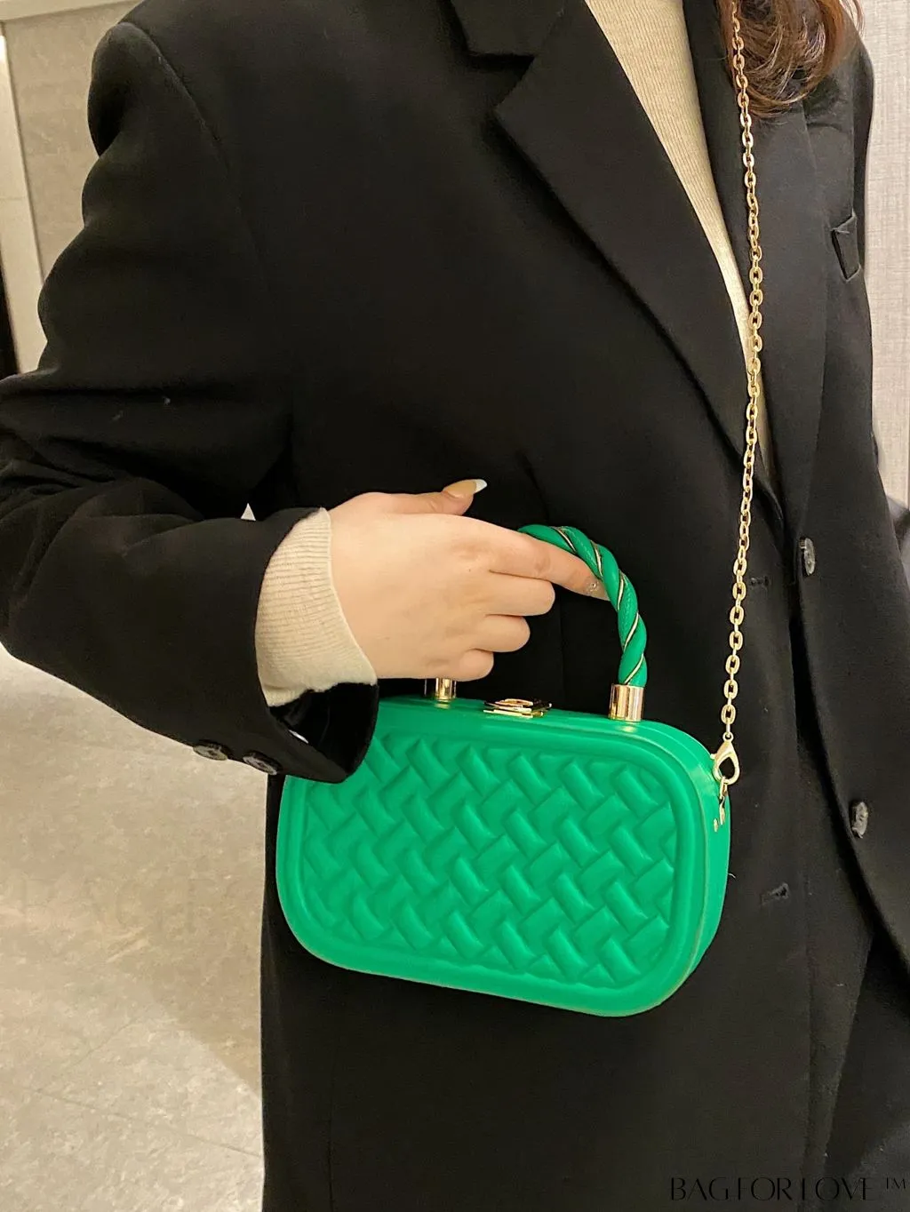BagForLove - Stylish Mini PU Crossbody Bag featuring Unique Stitching Design