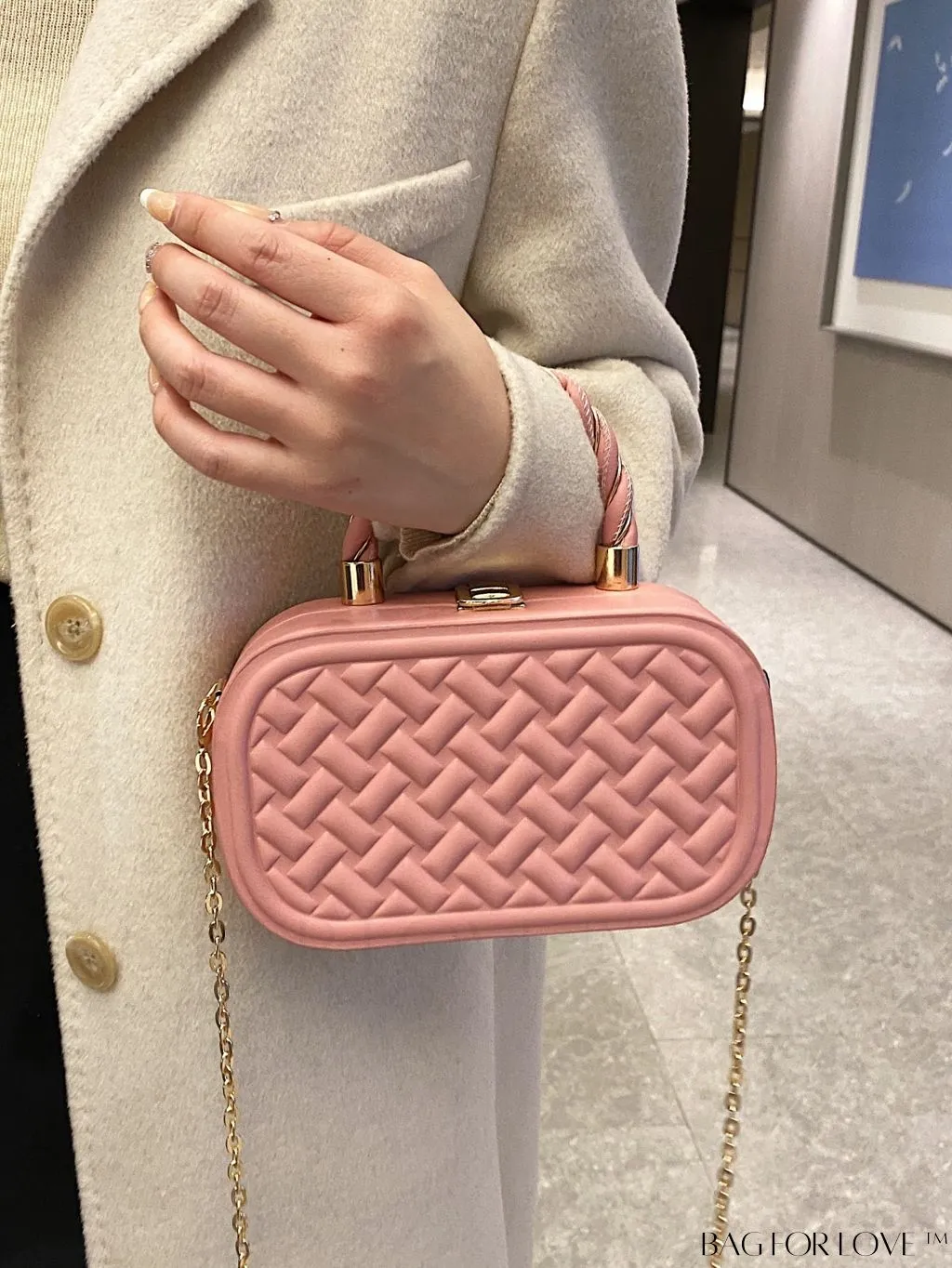BagForLove - Stylish Mini PU Crossbody Bag featuring Unique Stitching Design
