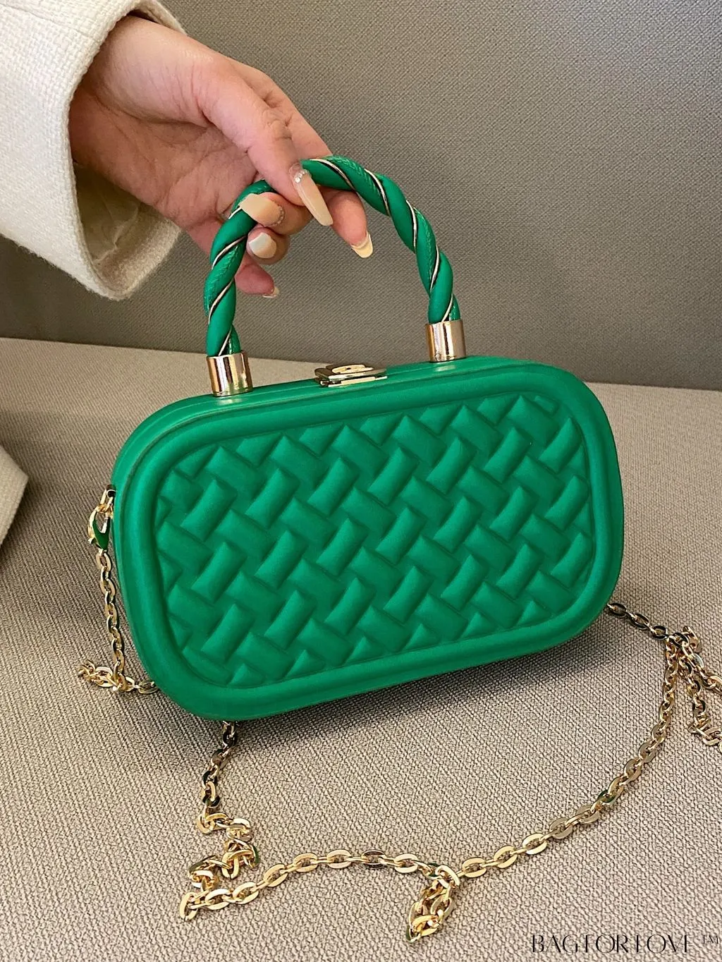 BagForLove - Stylish Mini PU Crossbody Bag featuring Unique Stitching Design