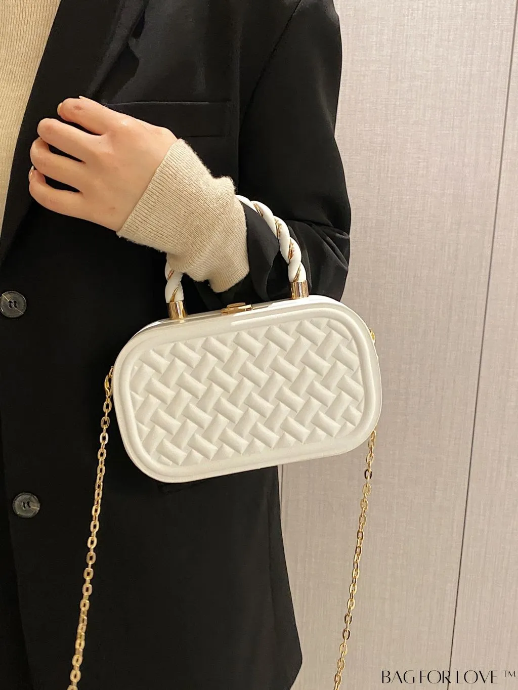BagForLove - Stylish Mini PU Crossbody Bag featuring Unique Stitching Design