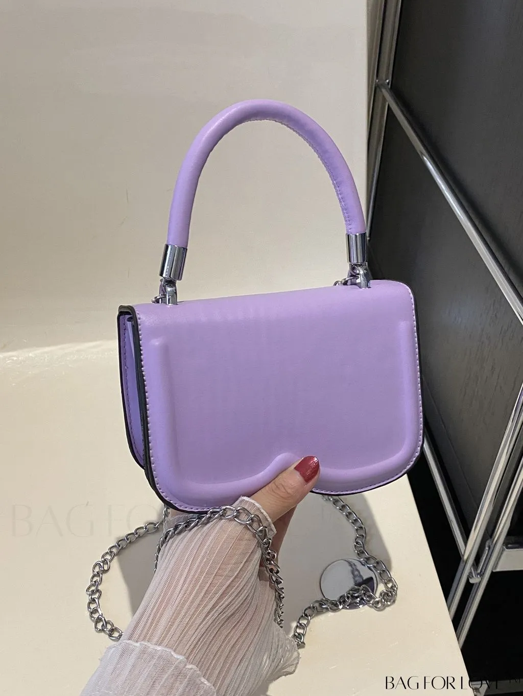 BagForLove - Stylish Solid Retro PU Square Flap Bag - A Fashionable Accessory