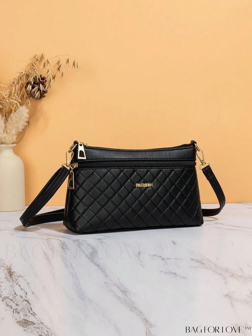 BagForLove - Stylish Square Shoulder Bag with Classy Plaid Pattern