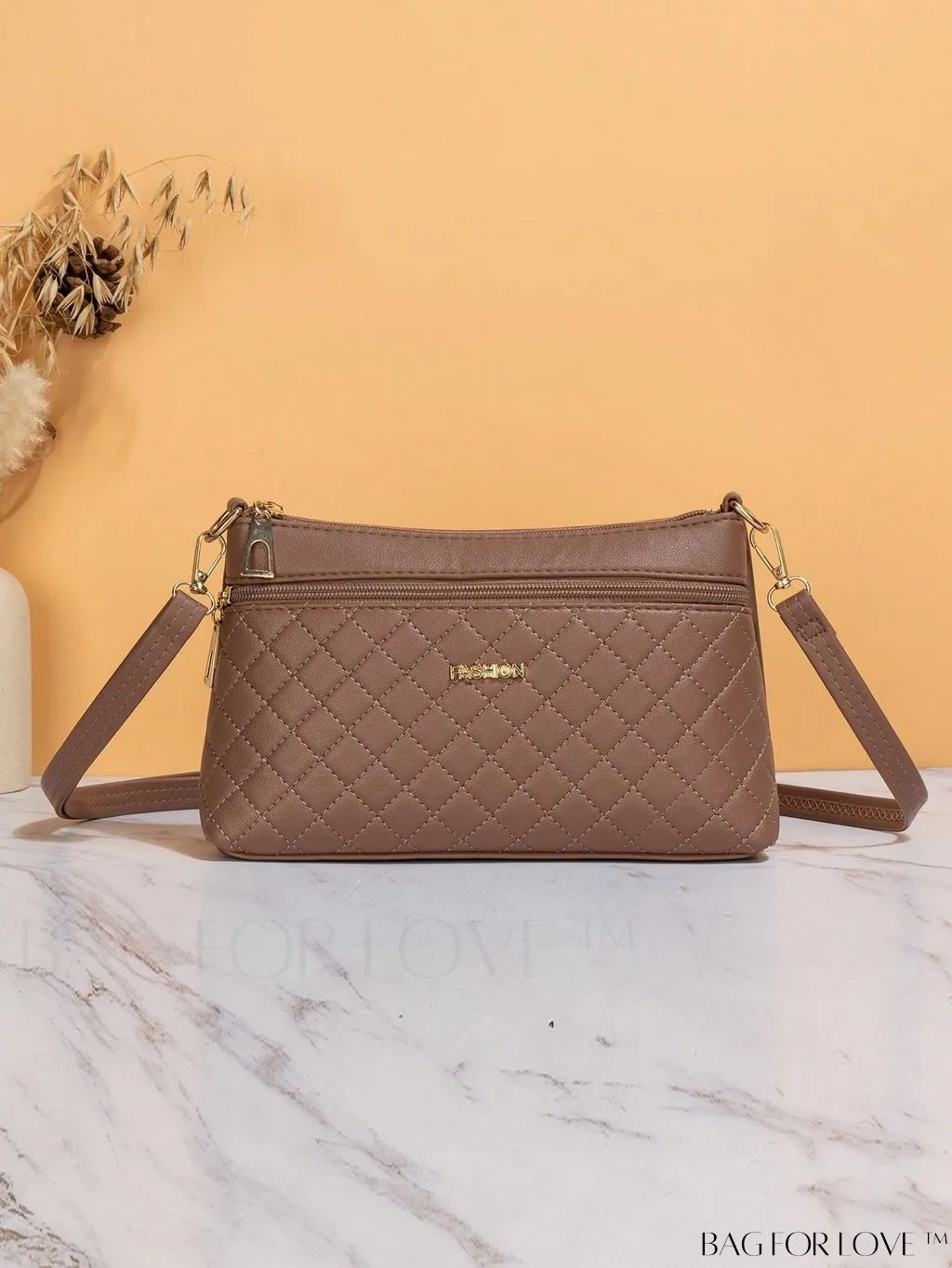 BagForLove - Stylish Square Shoulder Bag with Classy Plaid Pattern