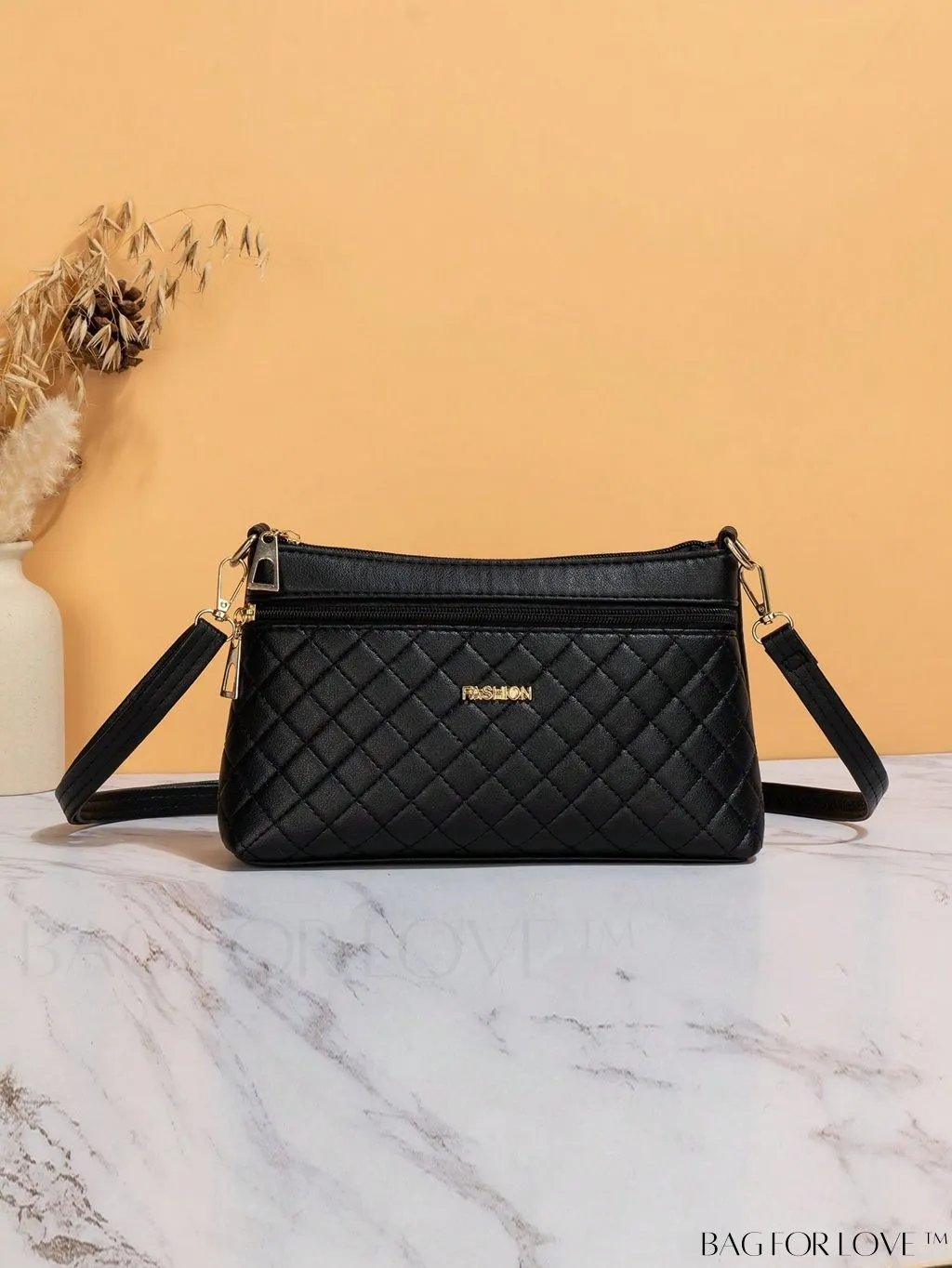 BagForLove - Stylish Square Shoulder Bag with Classy Plaid Pattern