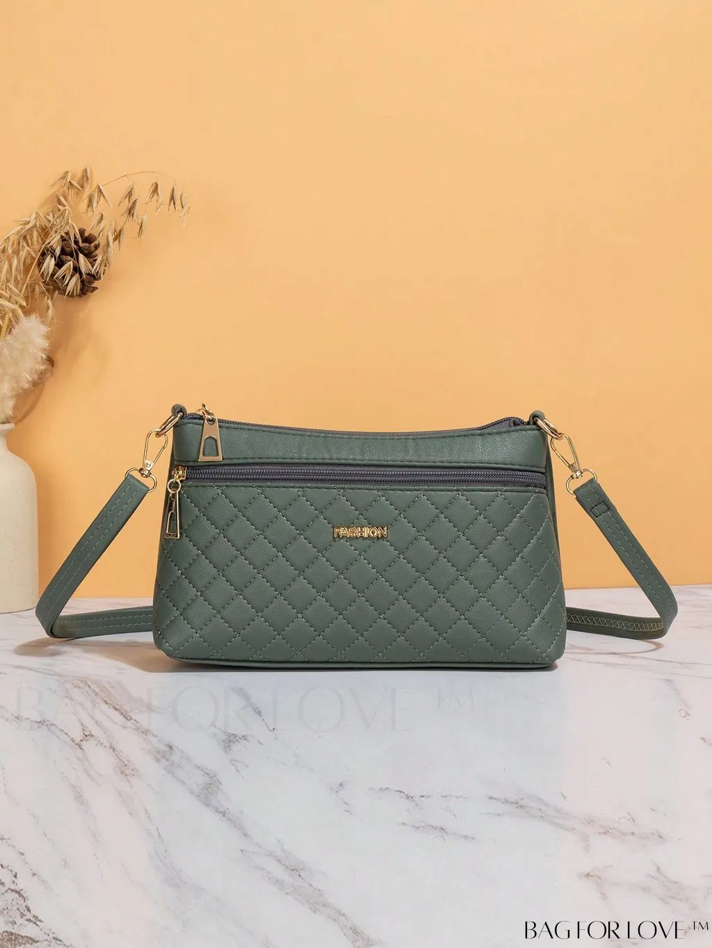 BagForLove - Stylish Square Shoulder Bag with Classy Plaid Pattern