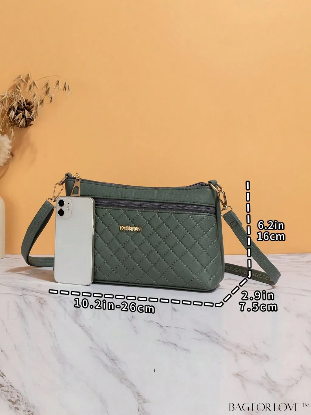 BagForLove - Stylish Square Shoulder Bag with Classy Plaid Pattern