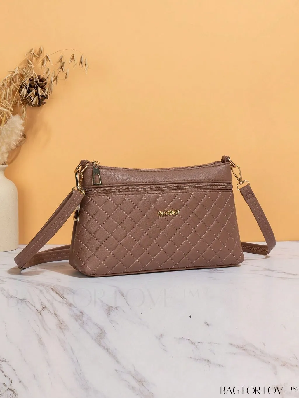 BagForLove - Stylish Square Shoulder Bag with Classy Plaid Pattern