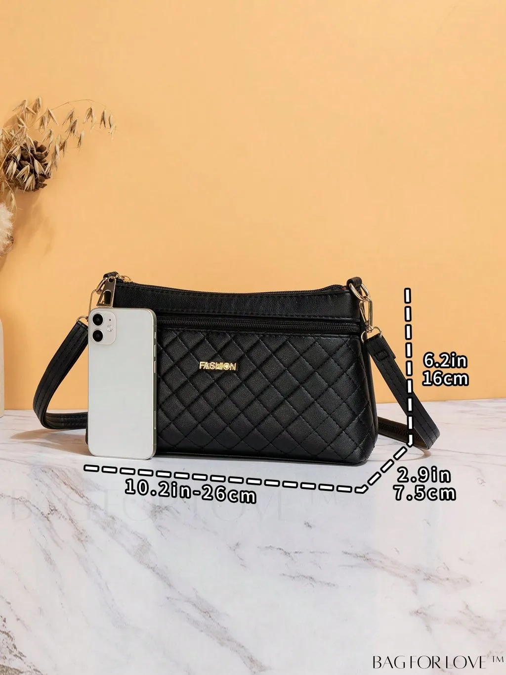 BagForLove - Stylish Square Shoulder Bag with Classy Plaid Pattern