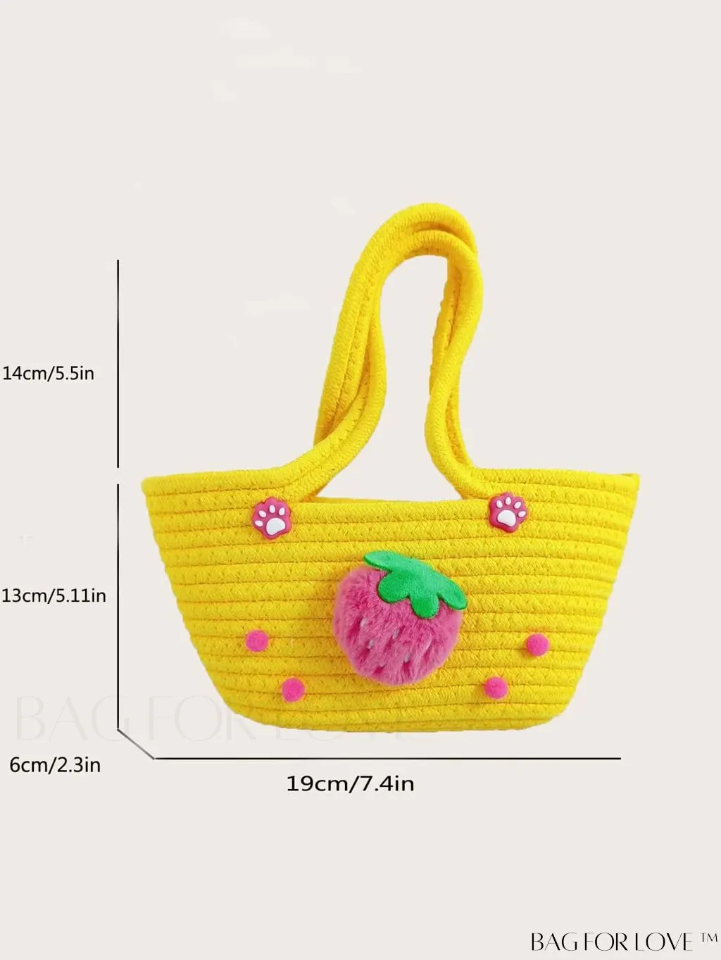 BagForLove - Stylish Strawberry Weave Beach Tote - Trendy and Chic