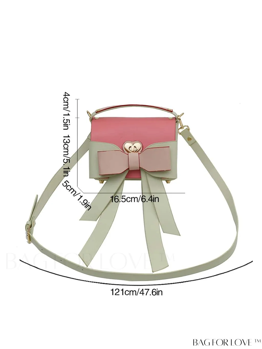 BagForLove - Stylish Twist Lock Handbag with Color Block and Butterfly Knot