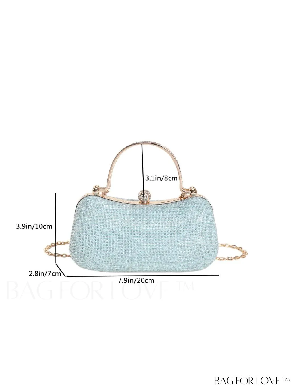 BagForLove - Stylish Womens PU Geometric Top-Handle Clutch Bag