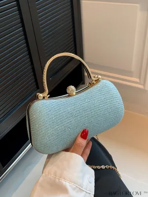BagForLove - Stylish Womens PU Geometric Top-Handle Clutch Bag