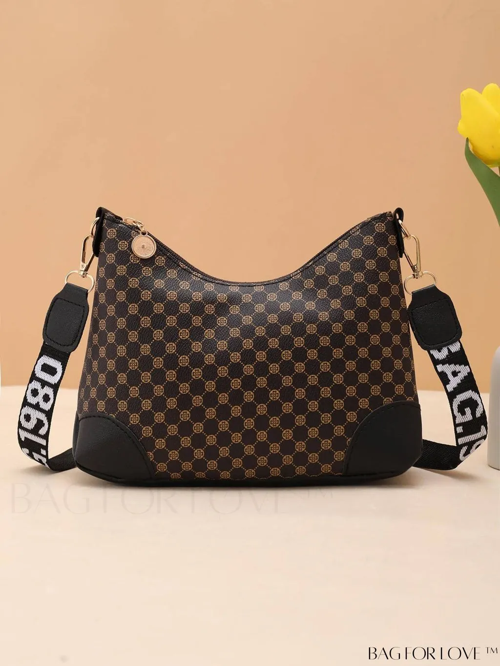 BagForLove - Tape Weave Print Bucket Crossbody Bag