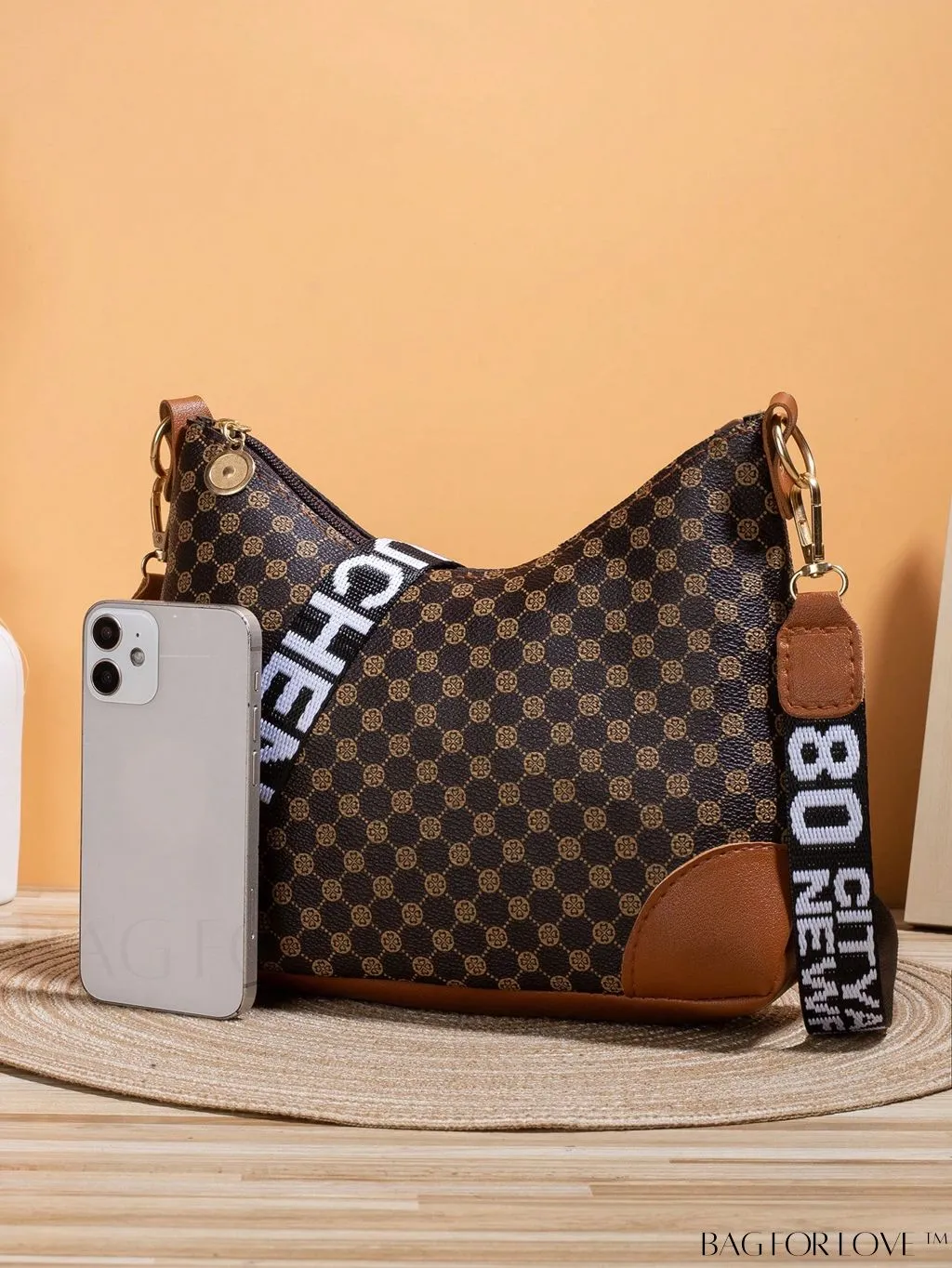 BagForLove - Tape Weave Print Bucket Crossbody Bag