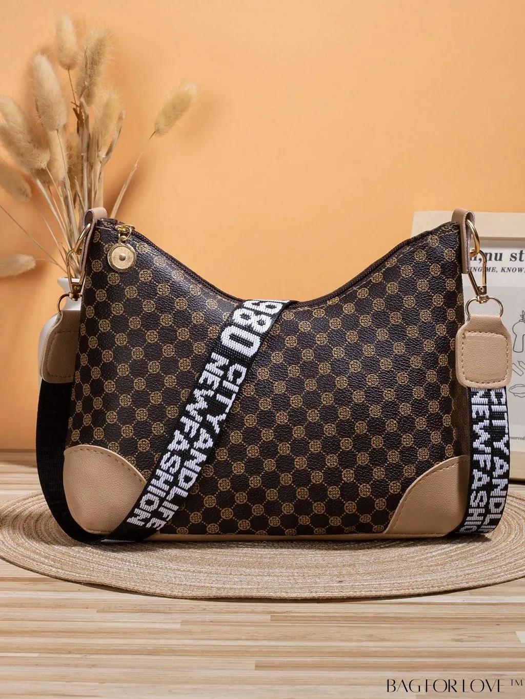 BagForLove - Tape Weave Print Bucket Crossbody Bag