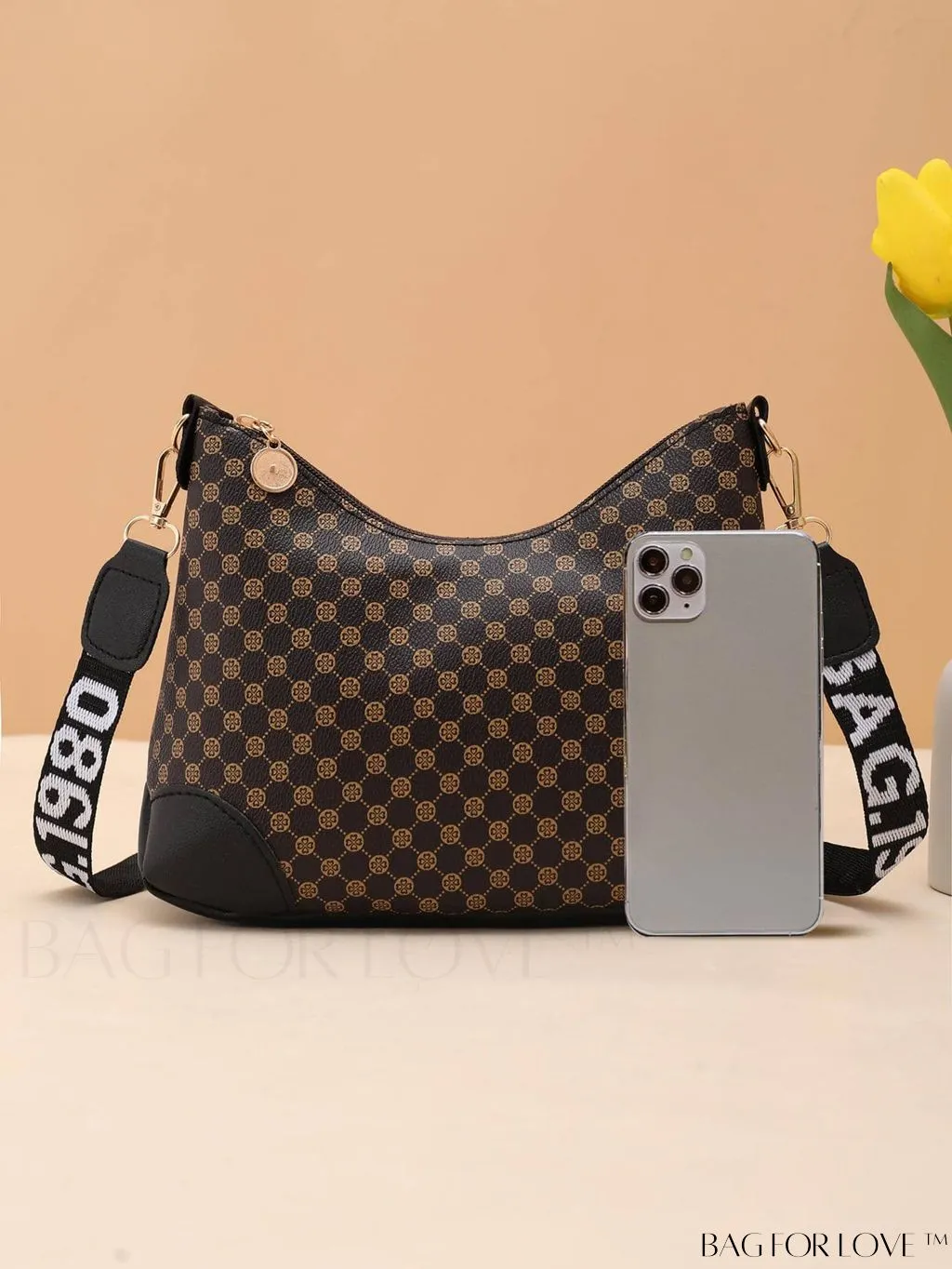 BagForLove - Tape Weave Print Bucket Crossbody Bag