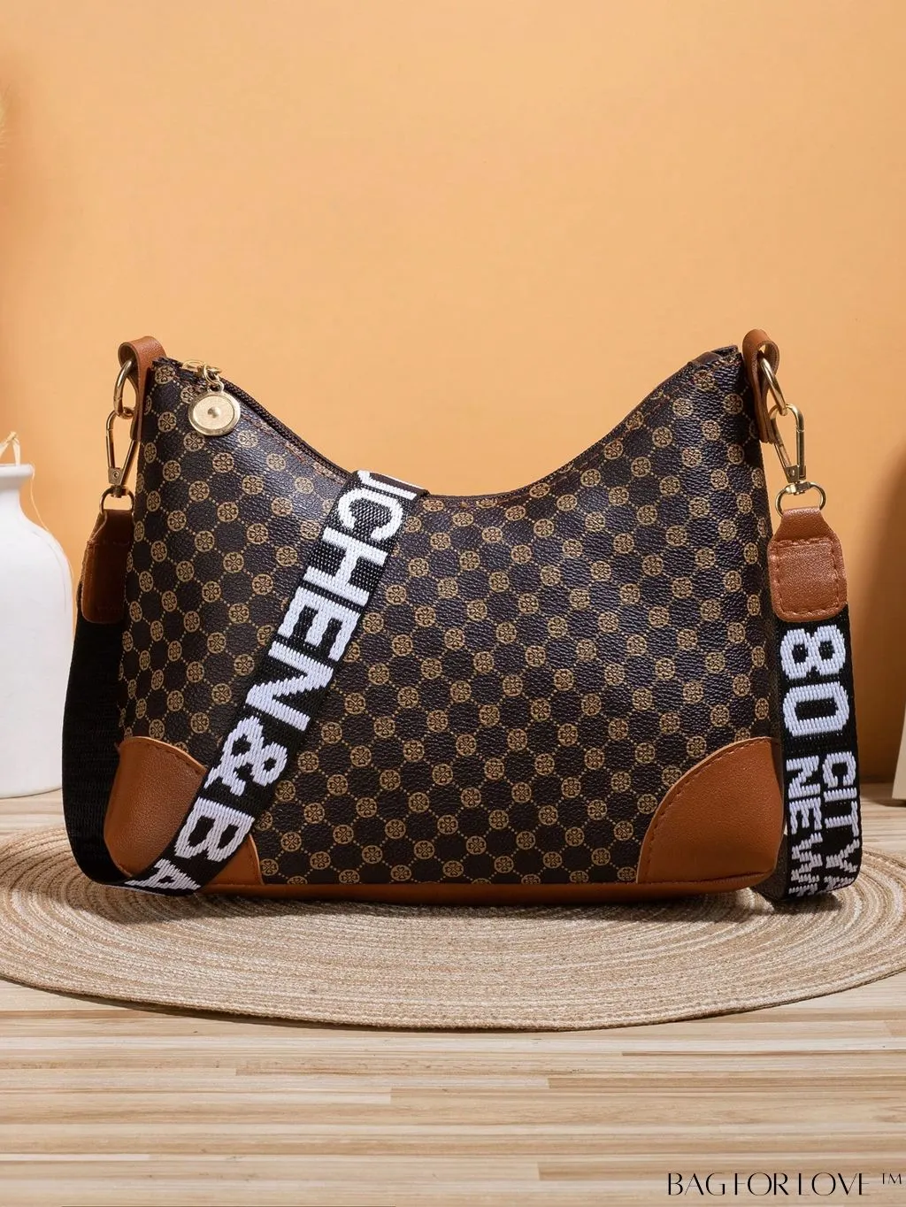 BagForLove - Tape Weave Print Bucket Crossbody Bag
