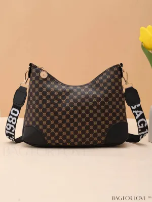 BagForLove - Tape Weave Print Bucket Crossbody Bag