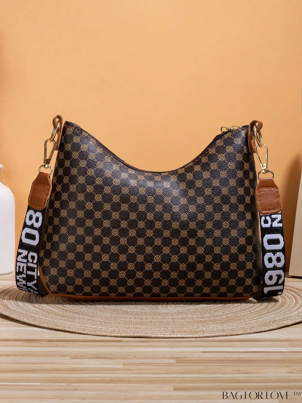 BagForLove - Tape Weave Print Bucket Crossbody Bag