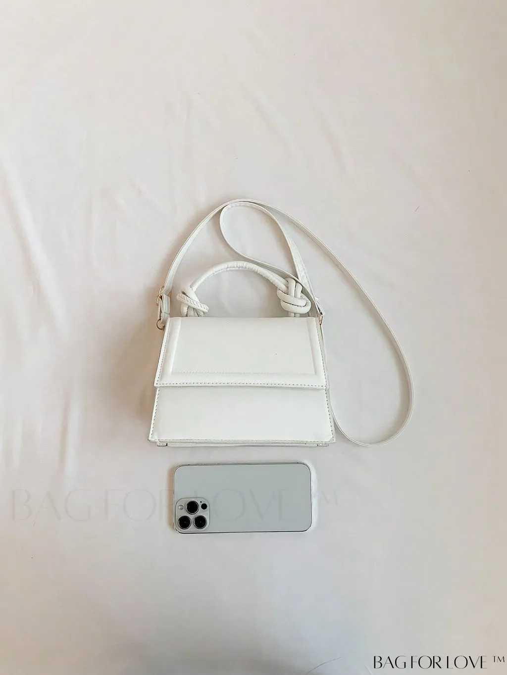 BagForLove - Versatile Adjustable-Strap Mini Square Bag in Black with Flap Cover - PU Material