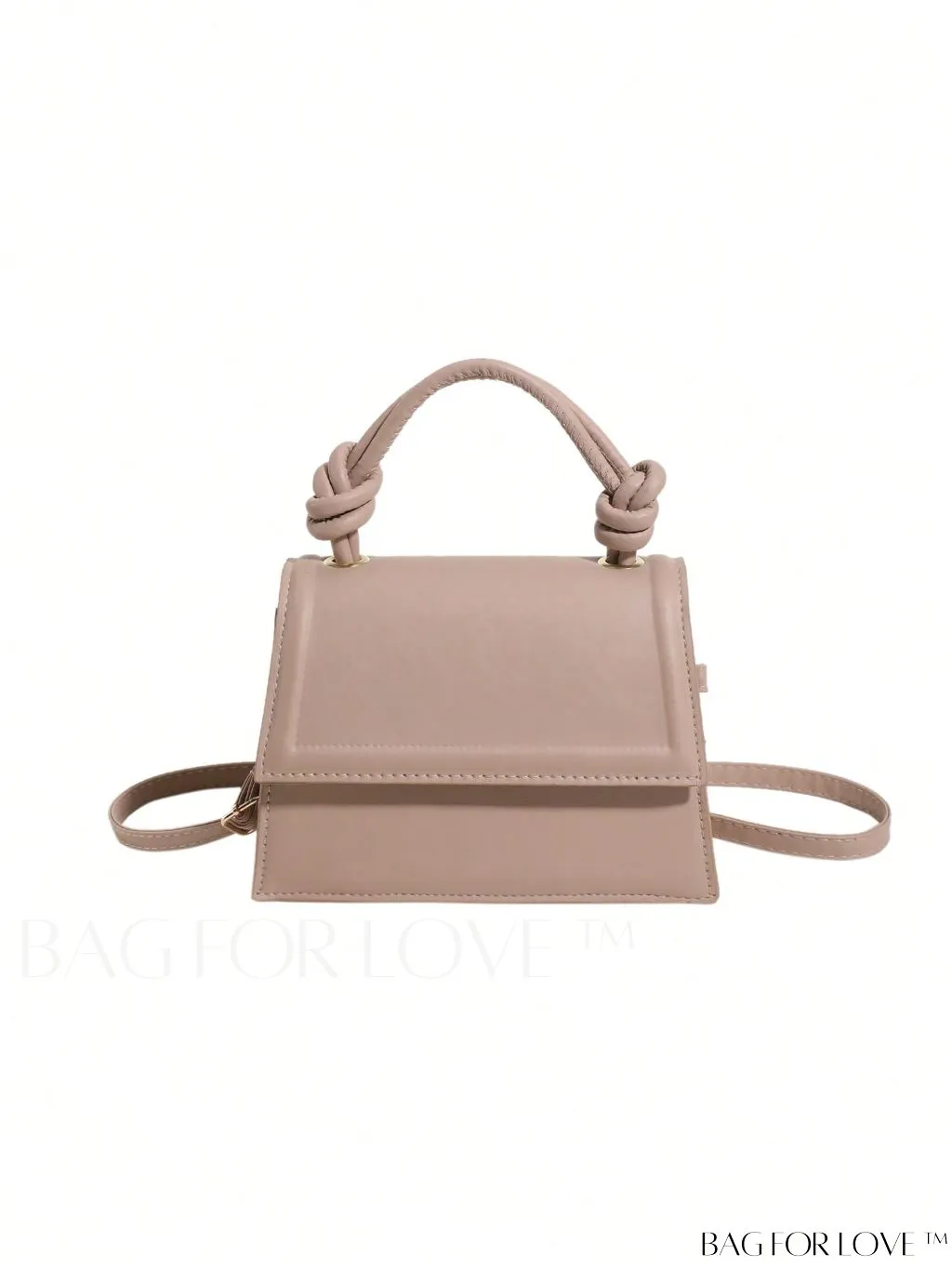 BagForLove - Versatile Adjustable-Strap Mini Square Bag in Black with Flap Cover - PU Material