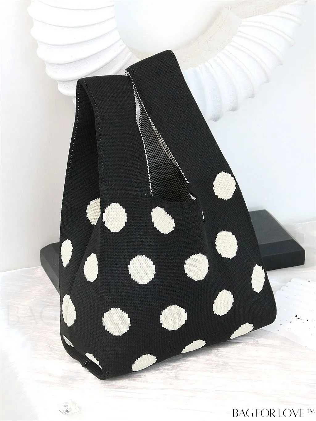 BagForLove - Womens Japanese-style Knitted Tote Bag: Chic Rhombus Pattern, Spacious & Versatile