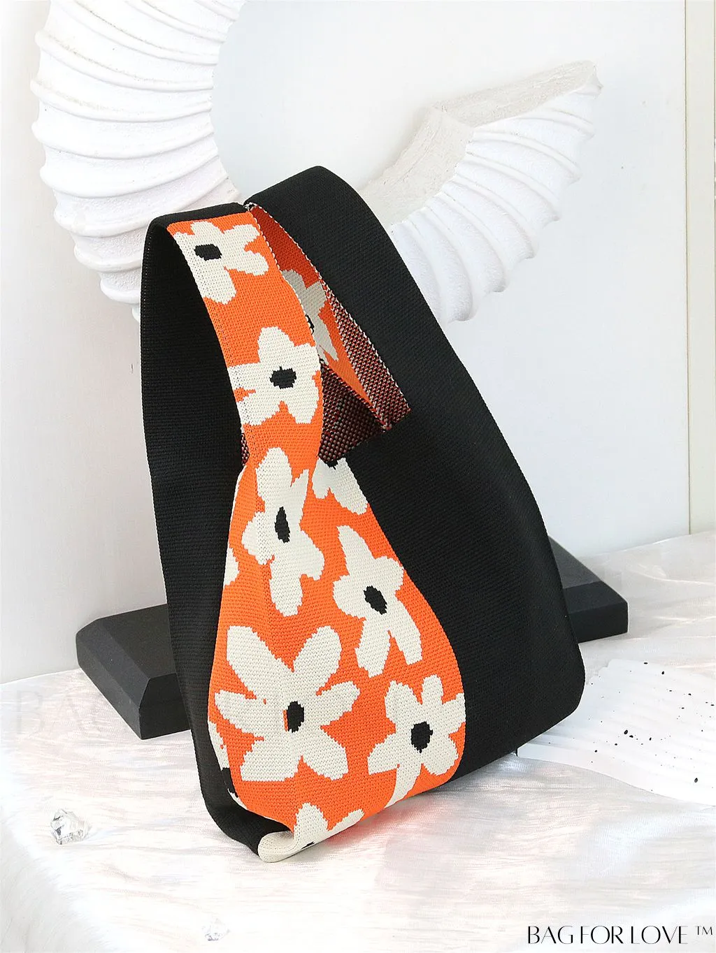 BagForLove - Womens Japanese-style Knitted Tote Bag: Chic Rhombus Pattern, Spacious & Versatile