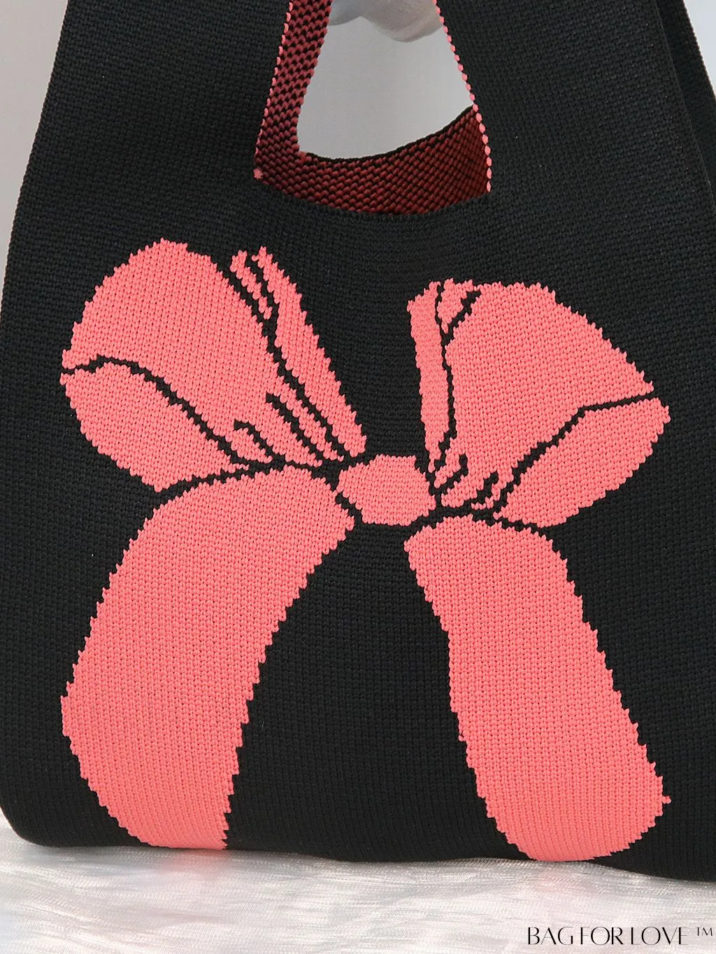 BagForLove - Womens Japanese-style Knitted Tote Bag: Chic Rhombus Pattern, Spacious & Versatile