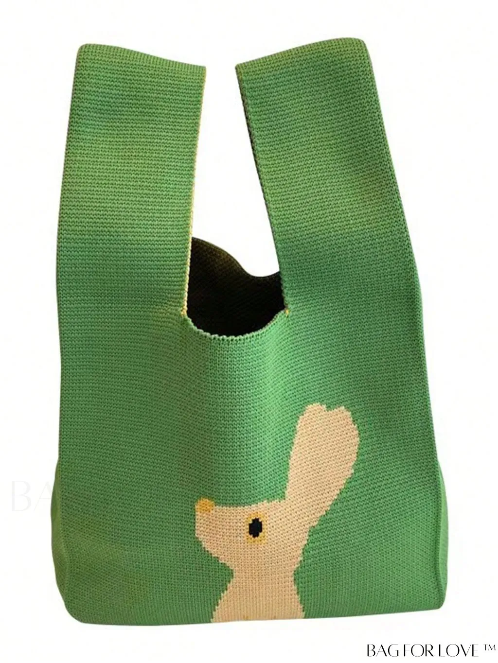 BagForLove - Womens Japanese-style Knitted Tote Bag: Chic Rhombus Pattern, Spacious & Versatile