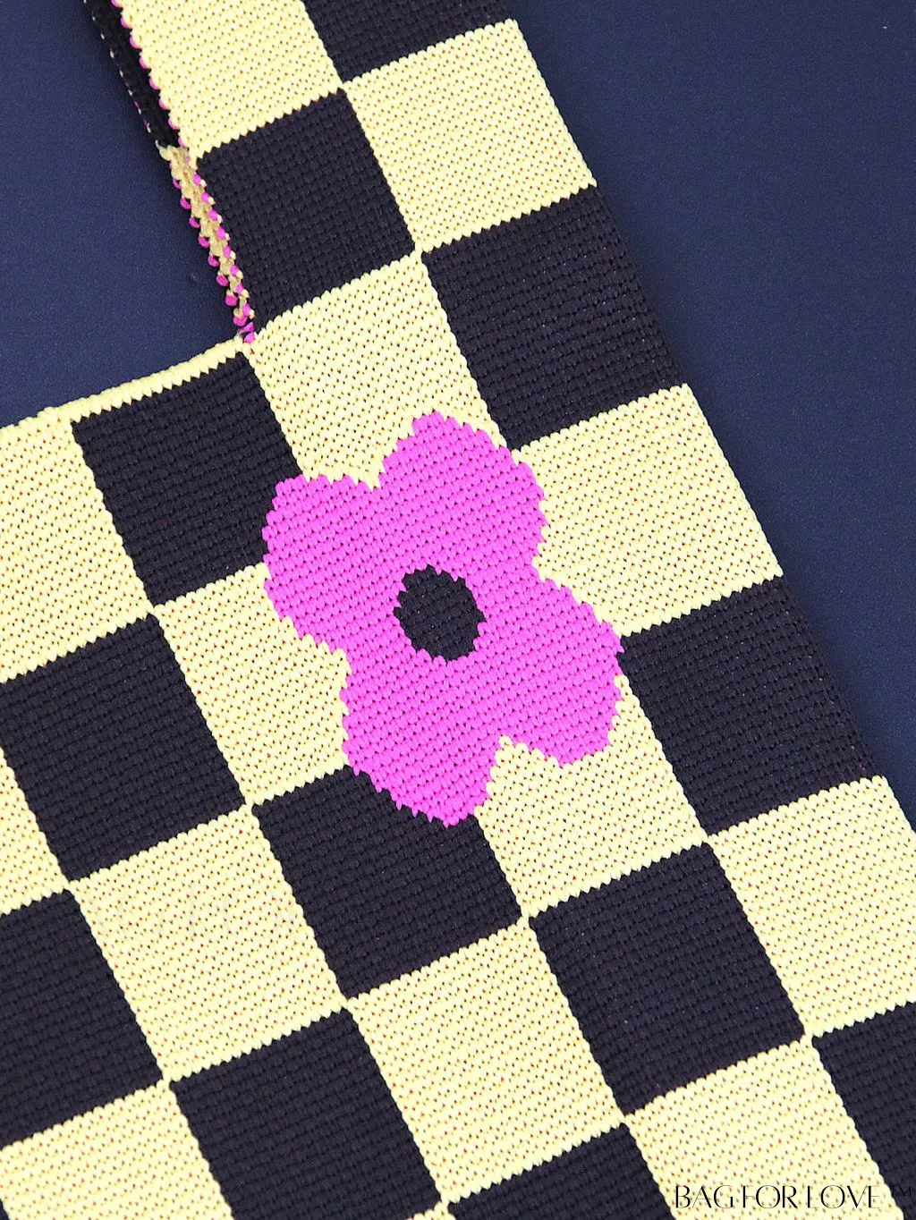 BagForLove - Womens Japanese-style Knitted Tote Bag: Chic Rhombus Pattern, Spacious & Versatile