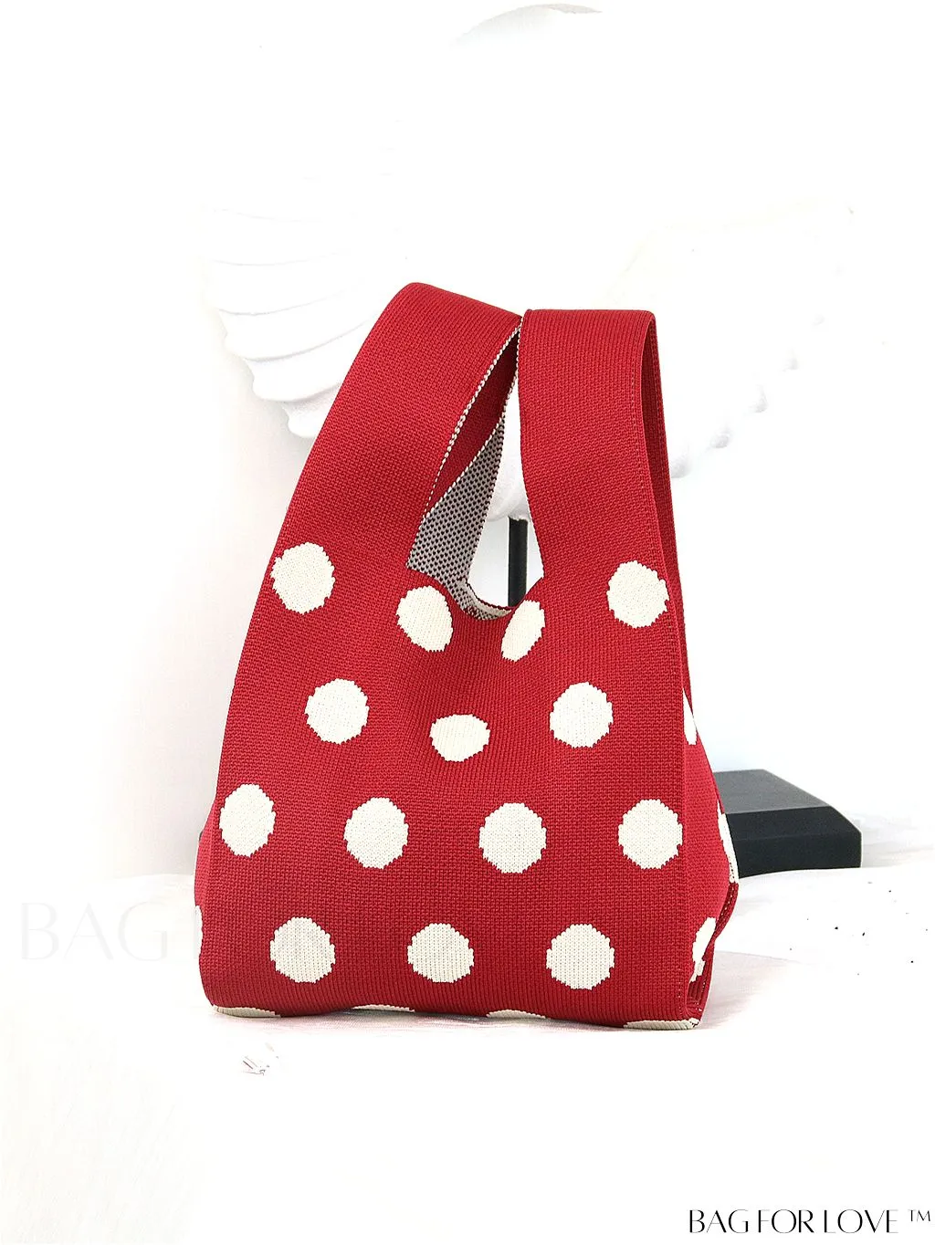 BagForLove - Womens Japanese-style Knitted Tote Bag: Chic Rhombus Pattern, Spacious & Versatile