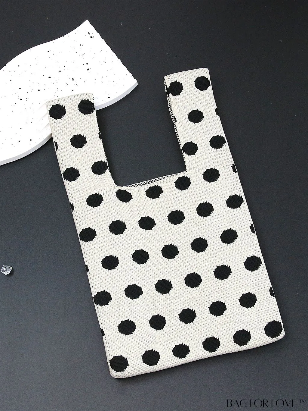 BagForLove - Womens Japanese-style Knitted Tote Bag: Chic Rhombus Pattern, Spacious & Versatile