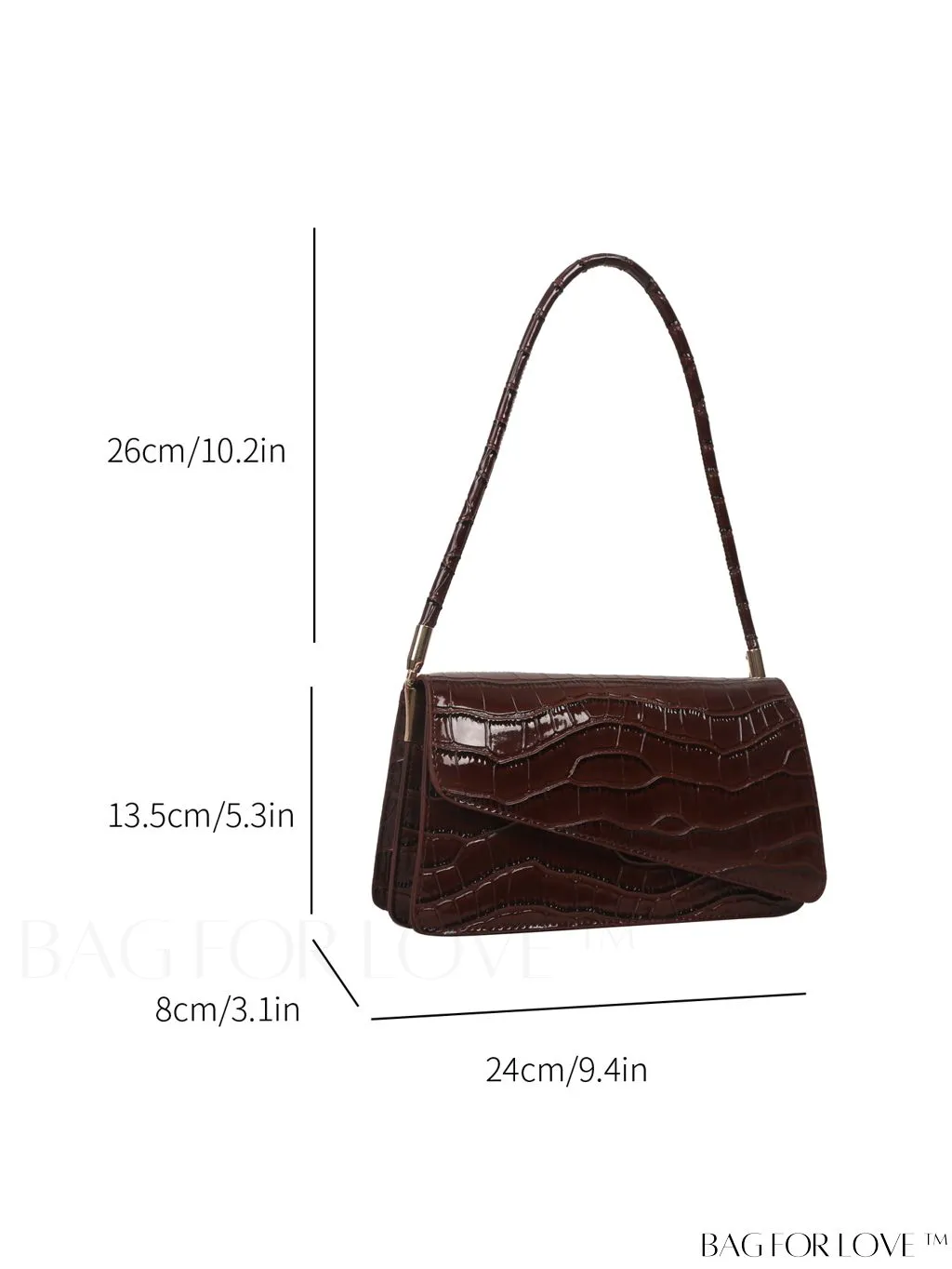 BagForLove - Womens Stylish Single Shoulder Mini Square Crossbody Bag