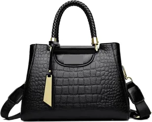Bags for Women Women's Bags Retro Shoulder Bags Fashion Niche Casual Versatile Crossbody Bags(Stonepatternblack)