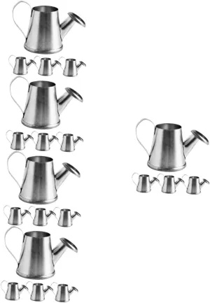 balacoo 20pcs Miniature Iron Watering Can Cute Decorative Kettles for Dollhouses Gardens and Landscaping Plant Watering Devices for Boys and Girls Play and Home Decor