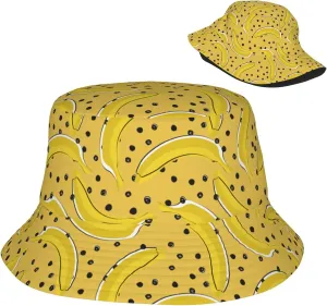 Bananas Bucket Hats for Women Summer Sun Beach Travel Outdoor Fishing Cap Unisex Men Bucket Hat