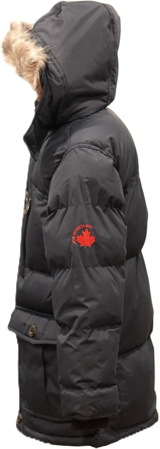 Base Camp Parka Puffer for Boys Heavy Puffer Winter Jacket with Hood and Removable Faux Fur
