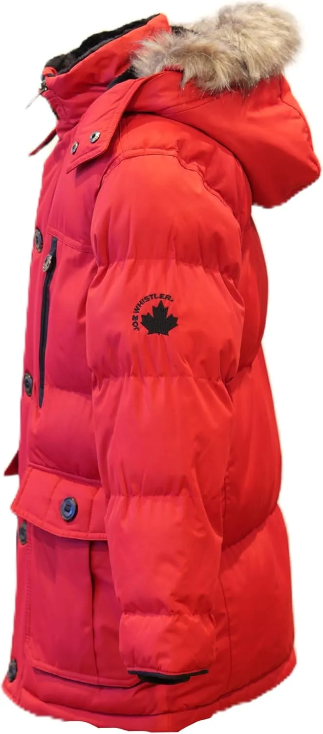 Base Camp Parka Puffer for Boys Heavy Puffer Winter Jacket with Hood and Removable Faux Fur