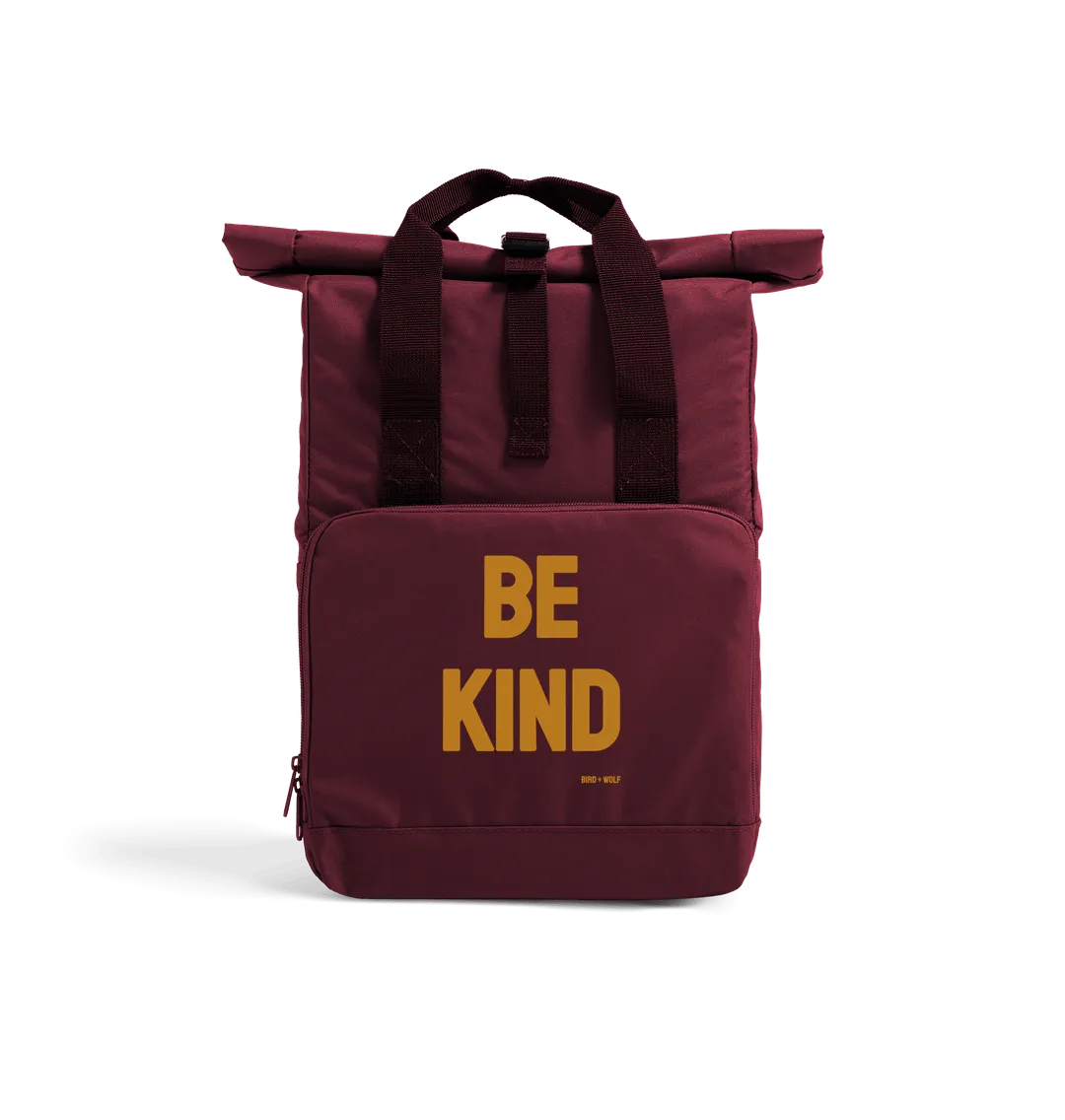 Be Kind Roll Top Recycled Rucksack