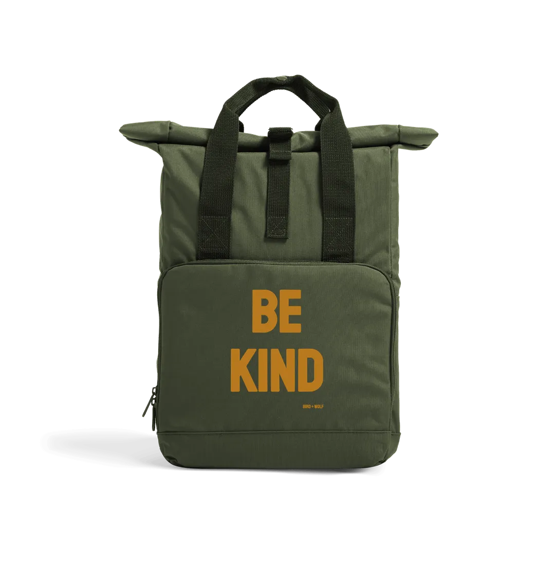 Be Kind Roll Top Recycled Rucksack
