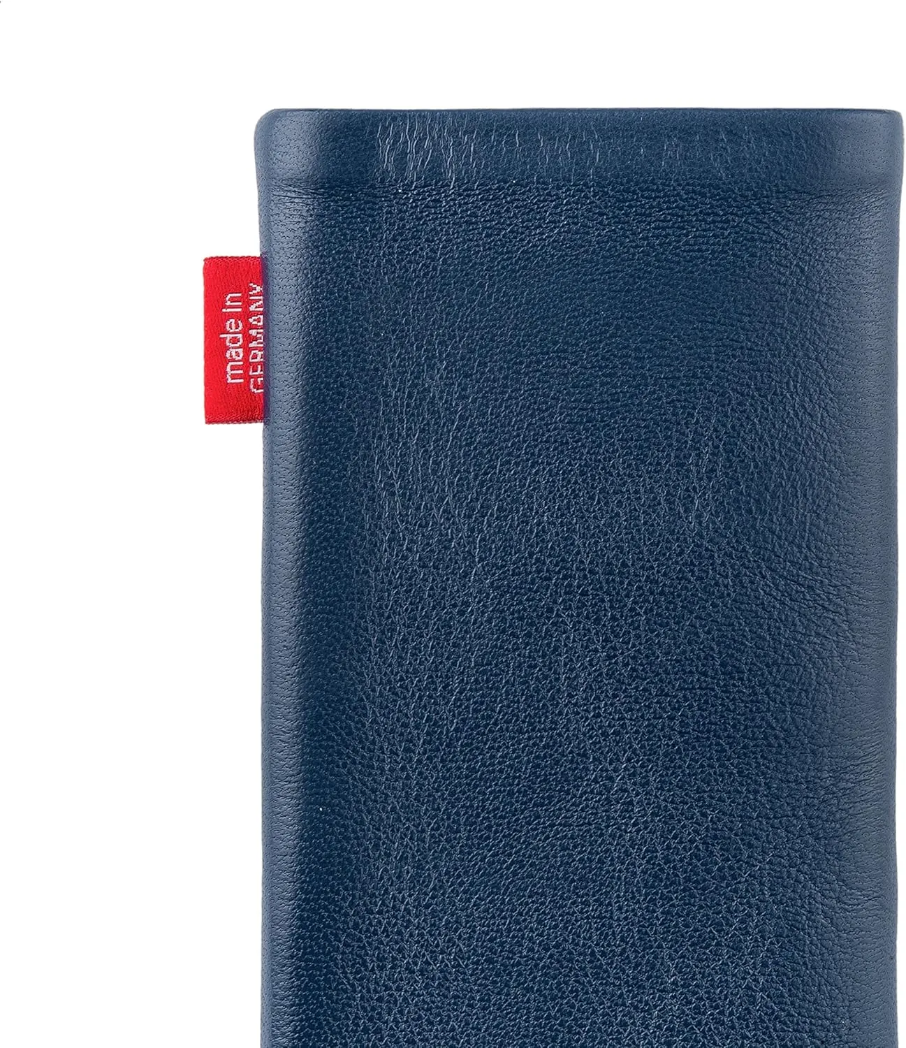 Beat Blue Custom Tailored Sleeve for Mobistel Cynus T8. Fine Nappa Leather Pouch with Integrated Microfibre Lining for Display Cleaning