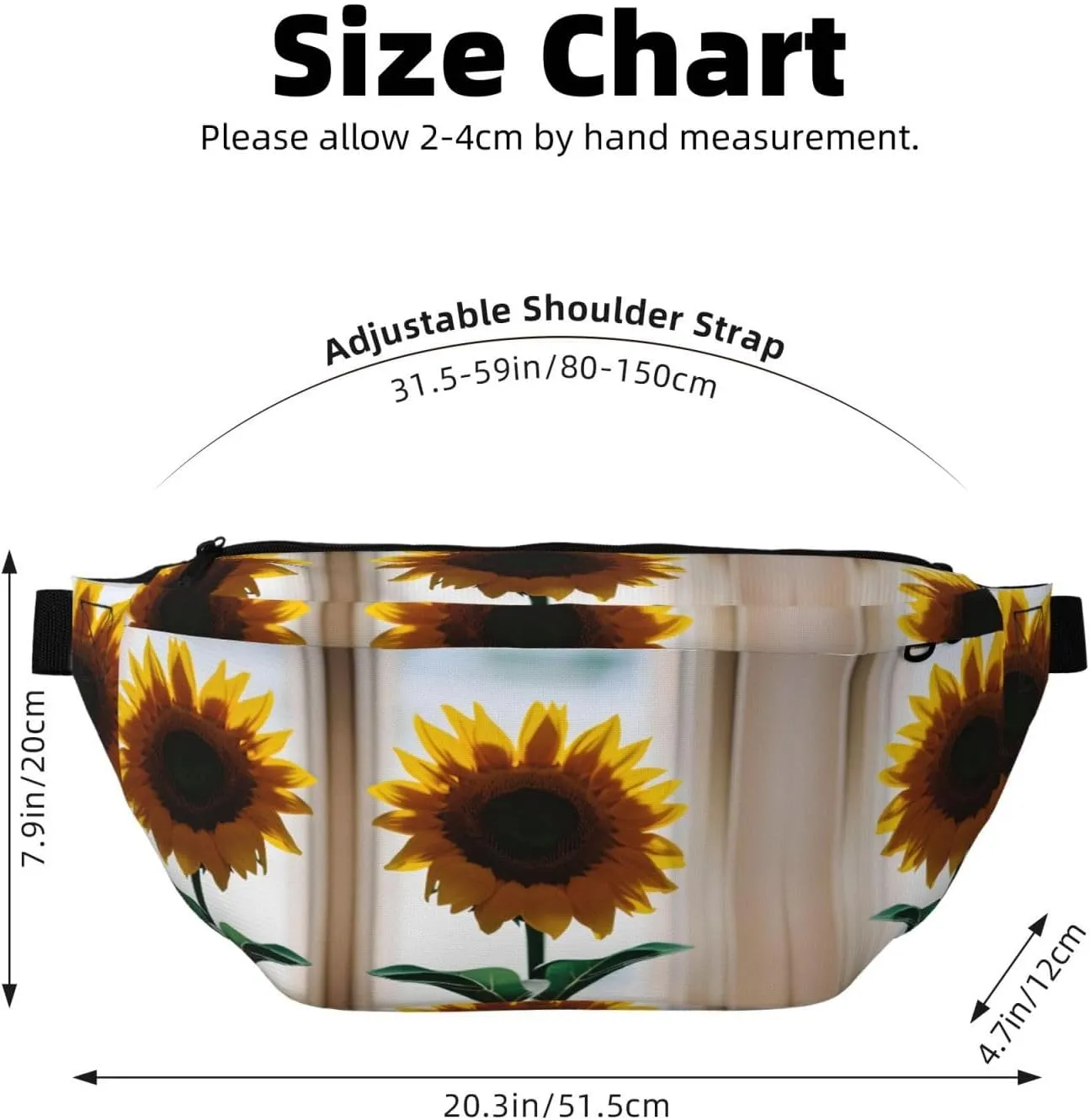 beautiful sunflowers Multi-Purpose Fanny Pack and Crossbody Bag - High Capacity with Zipper Pockets, Ideal for Men and Women