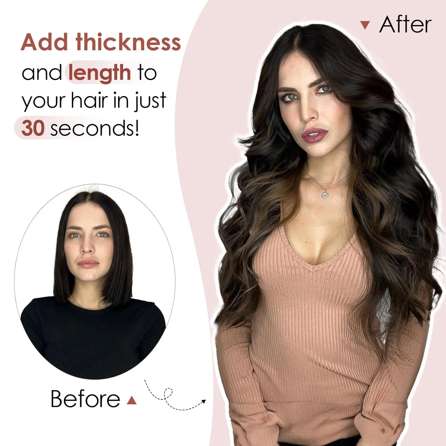 Benehair One Piece Clip in Hair Extensions Real Human Hair 3/4 Full Head V Shaped Weft Thicker Hair Lace Net One Piece Hair Extensions with 5 Clips (18"-70g #12P613 Golden Brown Mixed Bleach Blonde)