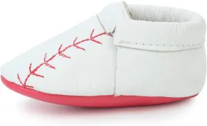 BirdRock Baby Fringeless Moccasins - Genuine Leather Boys and Girls Shoes for Newborns, Infants, Babies, Toddlers